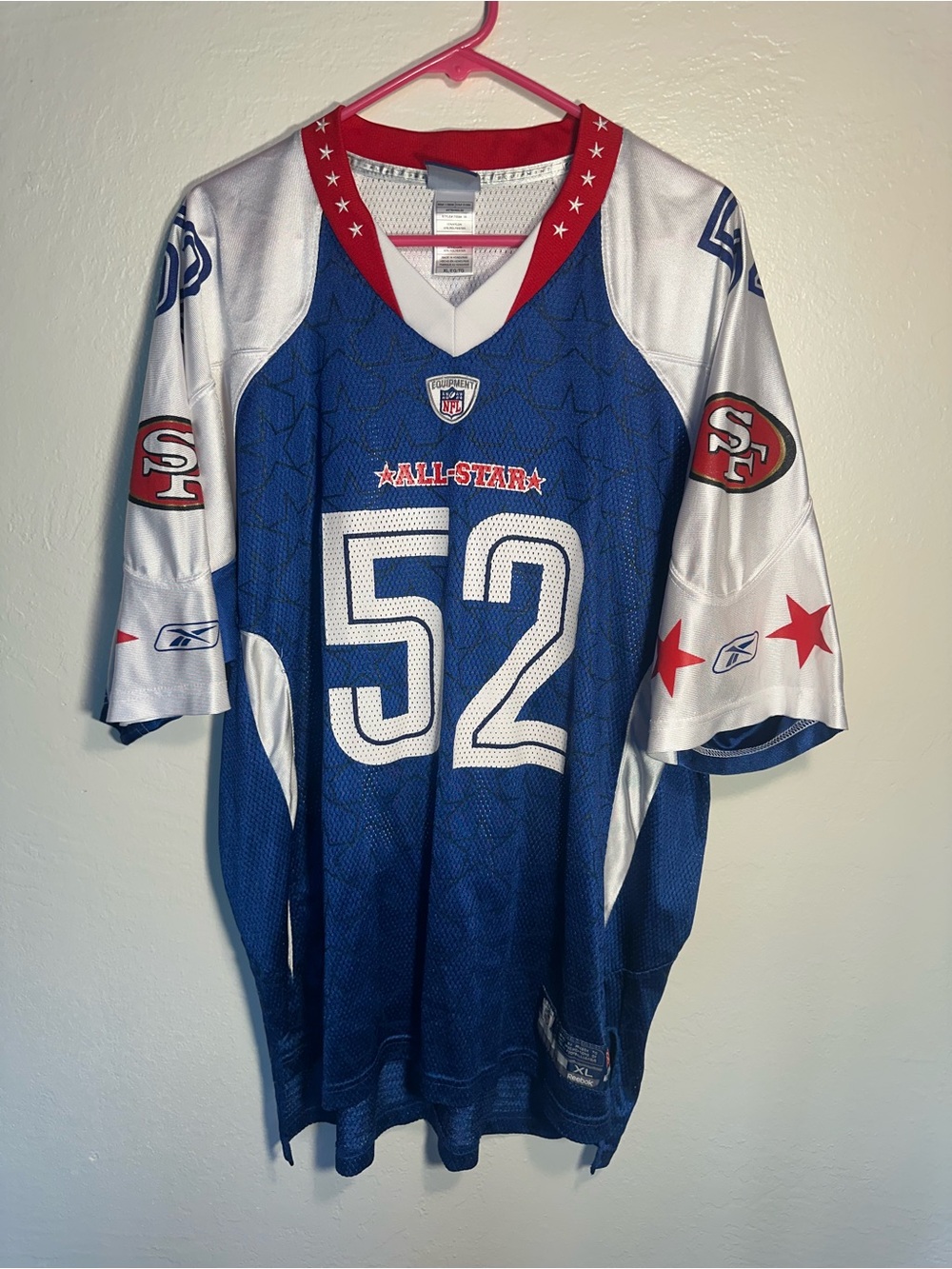 San Francisco 49ers  Pro-bowl 2010 Willis Reebok NFL Onfield Jersey Size XL - Picture 13 of 16